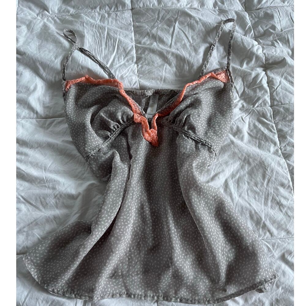 Gilligan Gray White & Pink Coquette Fairycore Angelic Camisole Top Medium